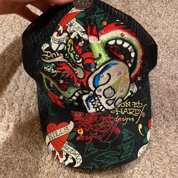 Ed Hardy | Accessories | Ed Hardy Trucker Hat Rhinestone Original